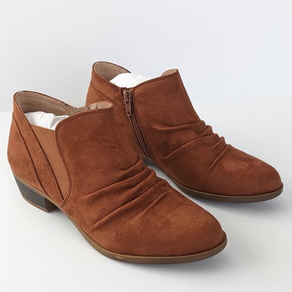 LifeStride Aurora Ankle Booties, Walnut, Women's 6.5 - Picture 1 of 6